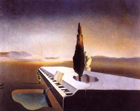 Necrophilic Fountain Flowing from a Grand Piano, 1933